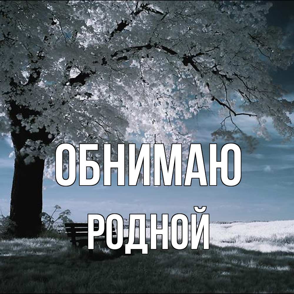 Открытка  с именем. родной, Обнимаю  