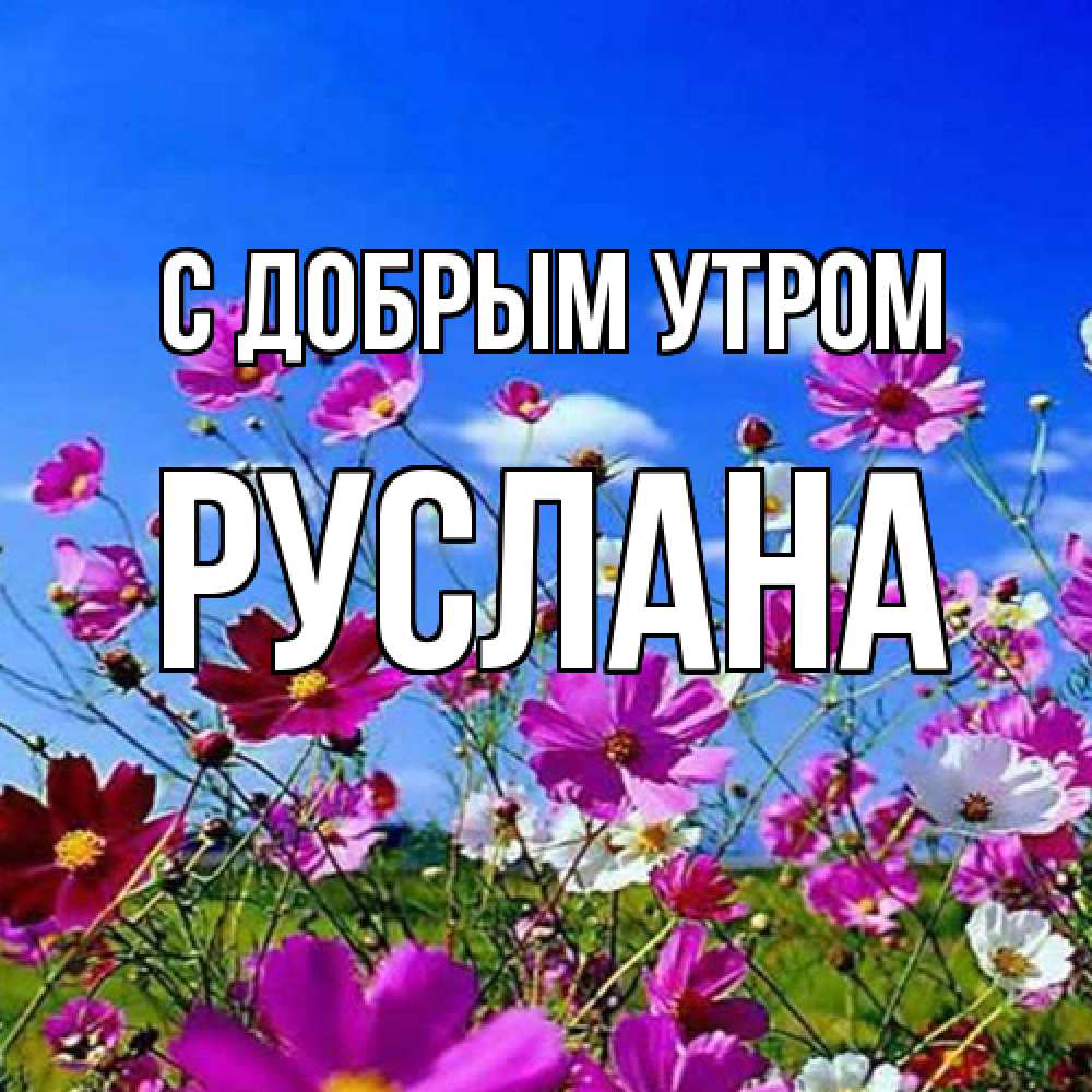 Открытка  с именем. Руслана, С добрым утром  