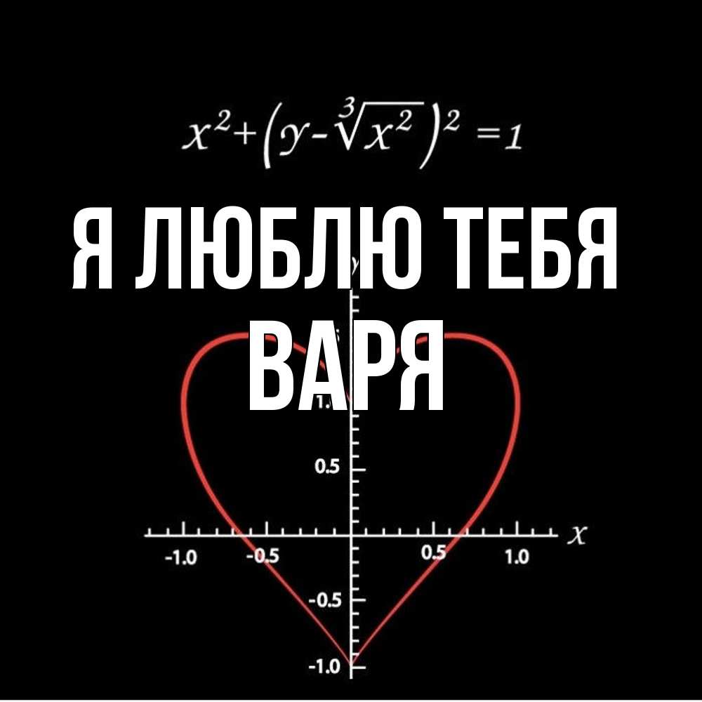 Открытка  с именем. варя, Я люблю тебя  