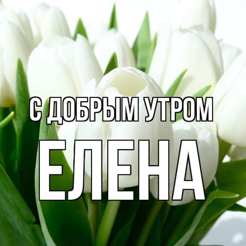 Картинка С добрым утром, ЕЛЕНА