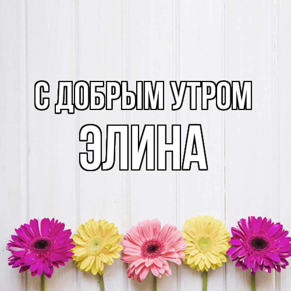 Открытка  с именем. Элина, С добрым утром  