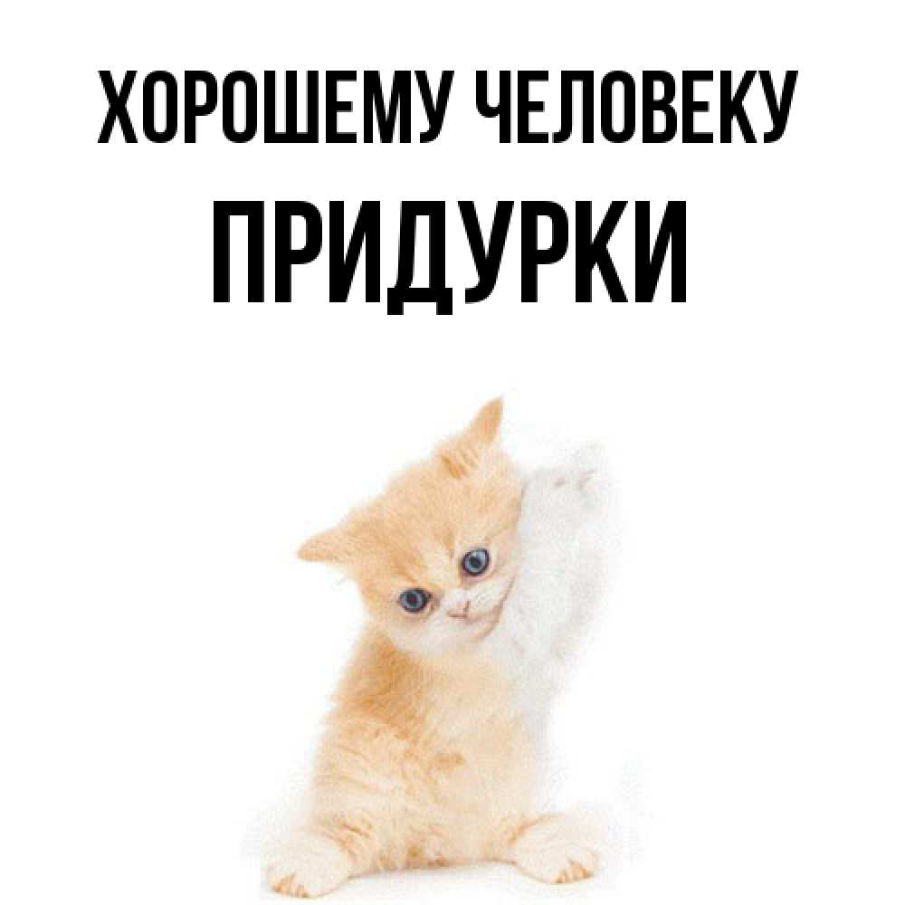 Открытка  с именем. Придурки, Хорошему человеку  