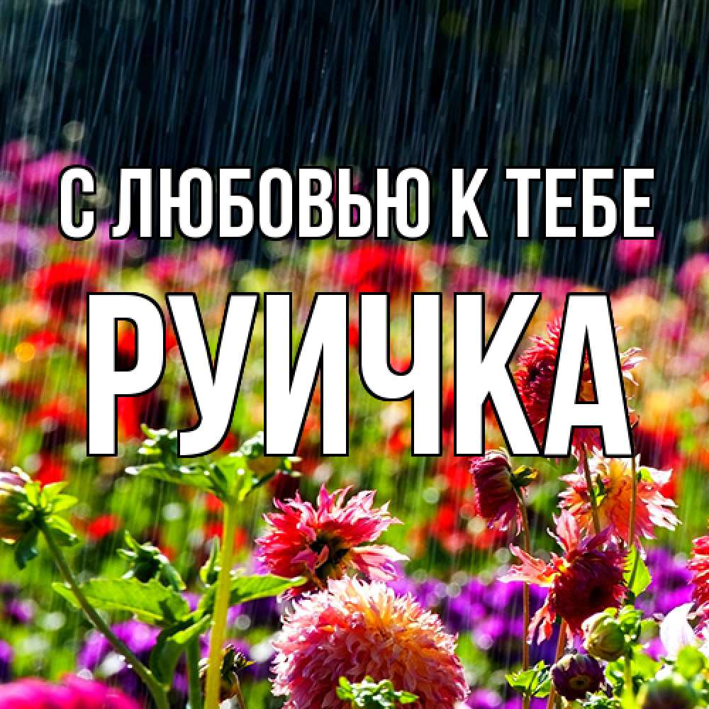 Открытка  с именем. Руичка, С любовью к тебе  