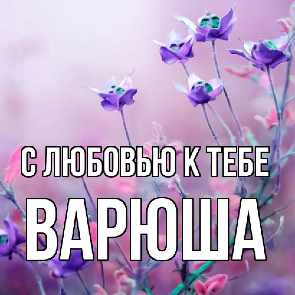 Открытка  с именем. Варюша, С любовью к тебе  