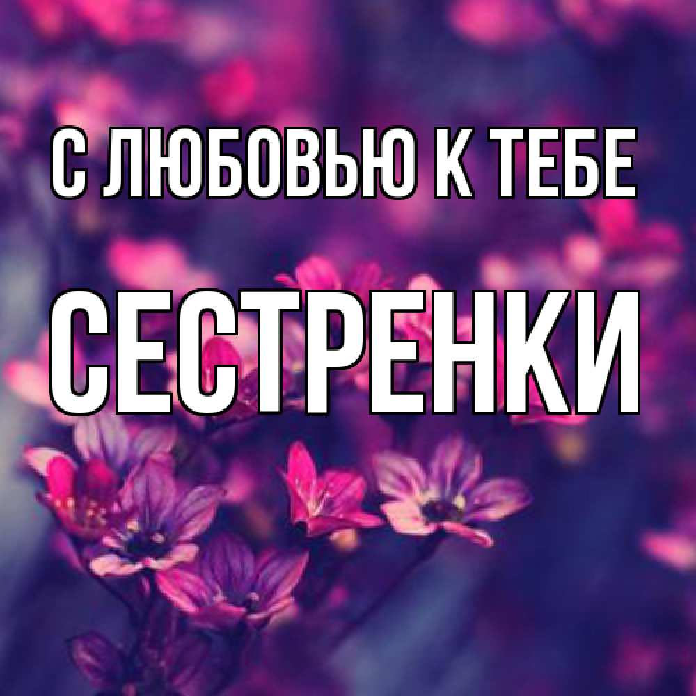 Открытка  с именем. Сестренки, С любовью к тебе  