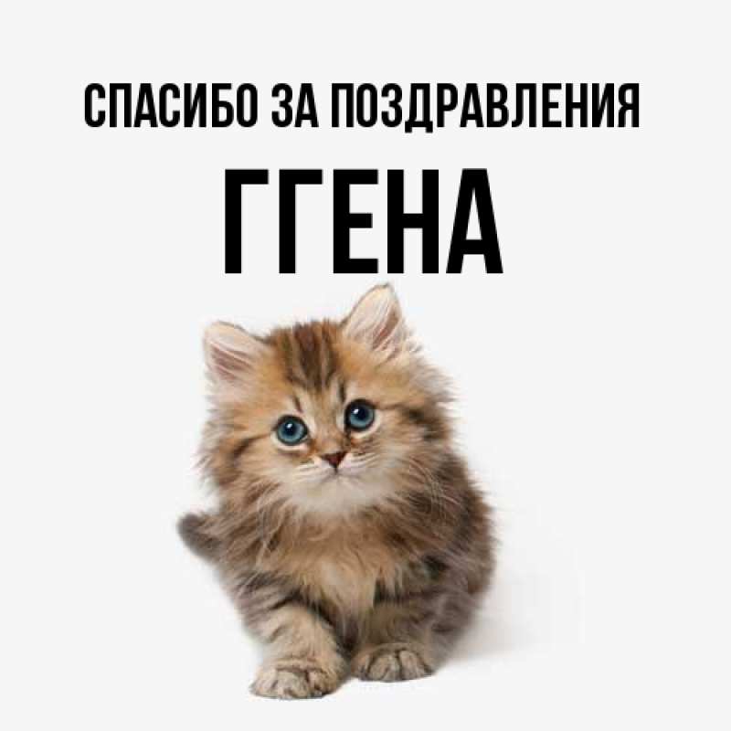 Картинка Спасибо за поздравления, Ггена
