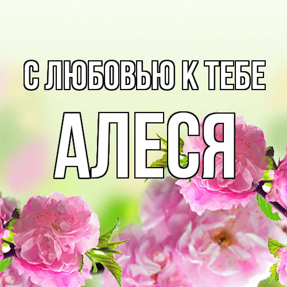 Открытка  с именем. Алеся, С любовью к тебе  
