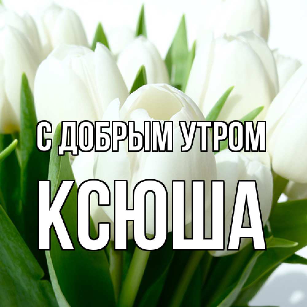 Открытка  с именем. Ксюша, С добрым утром  