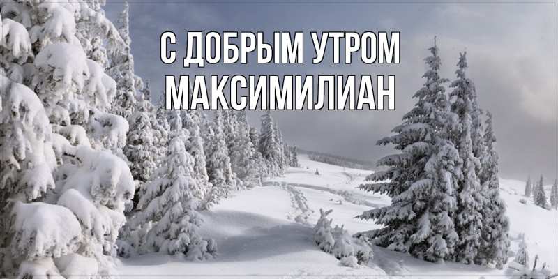 Картинка С добрым утром, Максимилиан