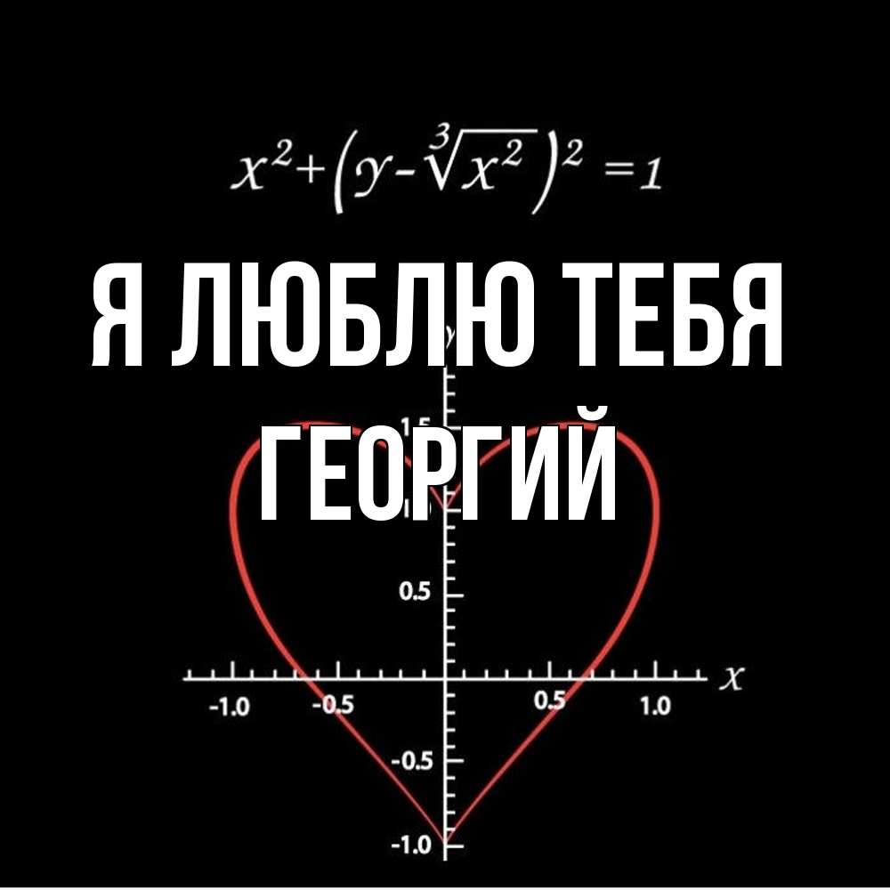 Открытка  с именем. Георгий, Я люблю тебя  