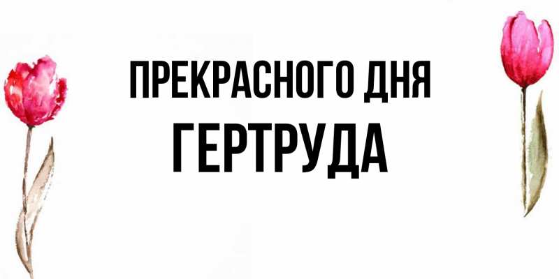 Картинка Прекрасного дня, Гертруда