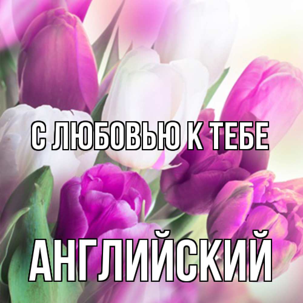 Открытка  с именем. Английский, С любовью к тебе  
