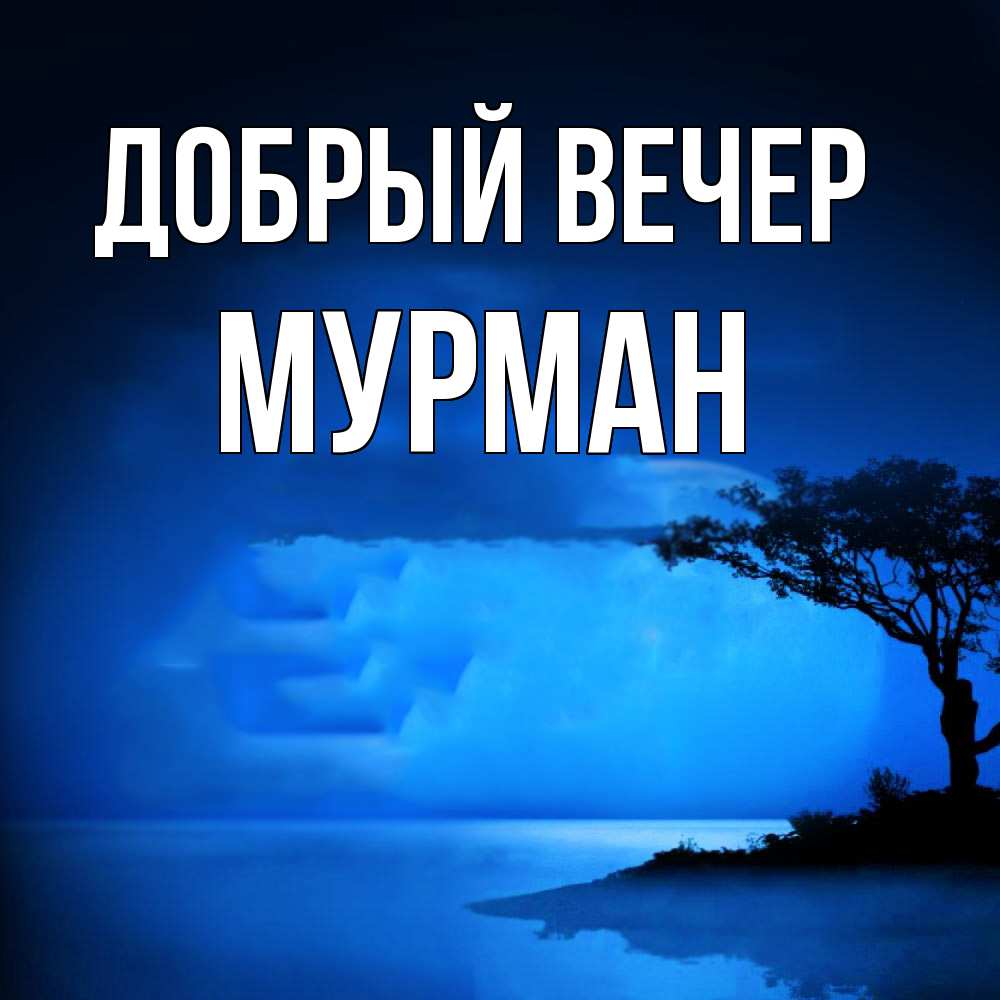 Открытка  с именем. Мурман, Добрый вечер  