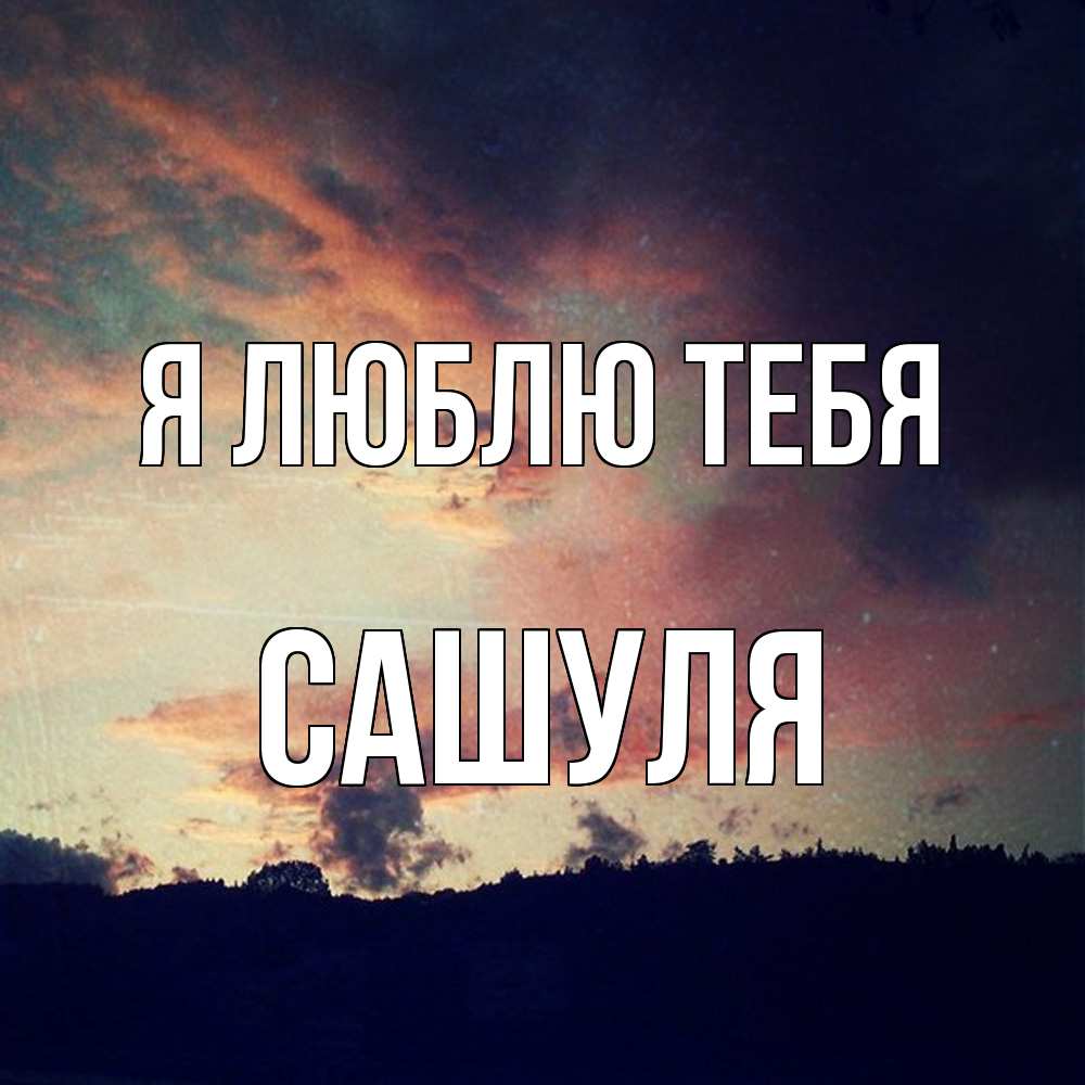 Открытка  с именем. Сашуля, Я люблю тебя  