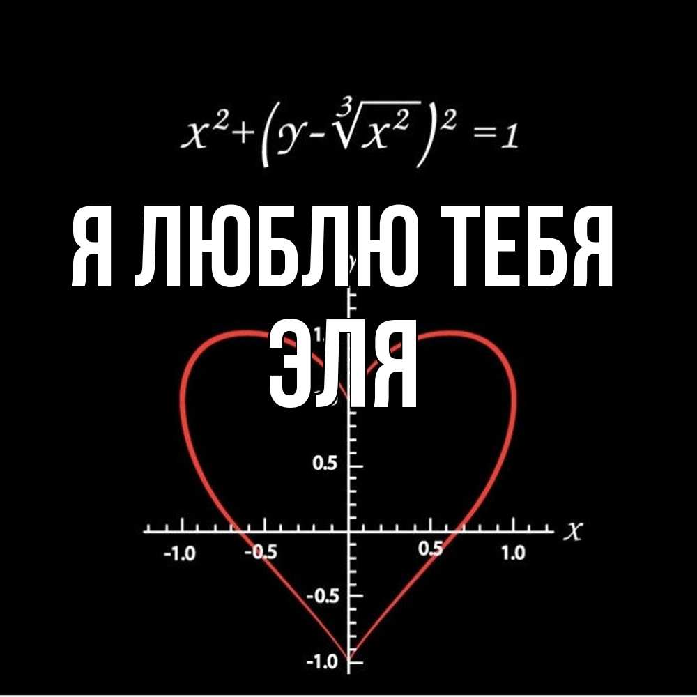 Открытка  с именем. Эля, Я люблю тебя  