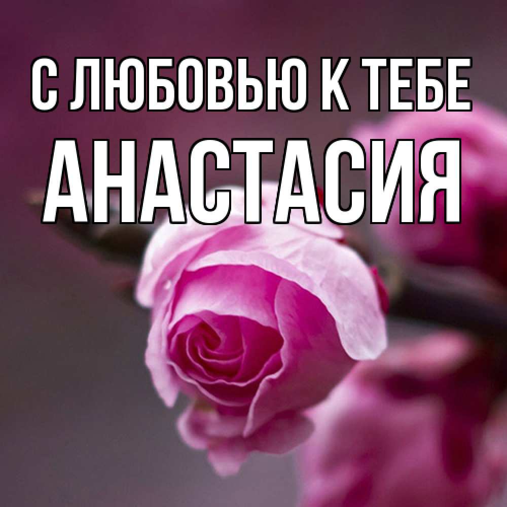 Открытка  с именем. Анастасия, С любовью к тебе  