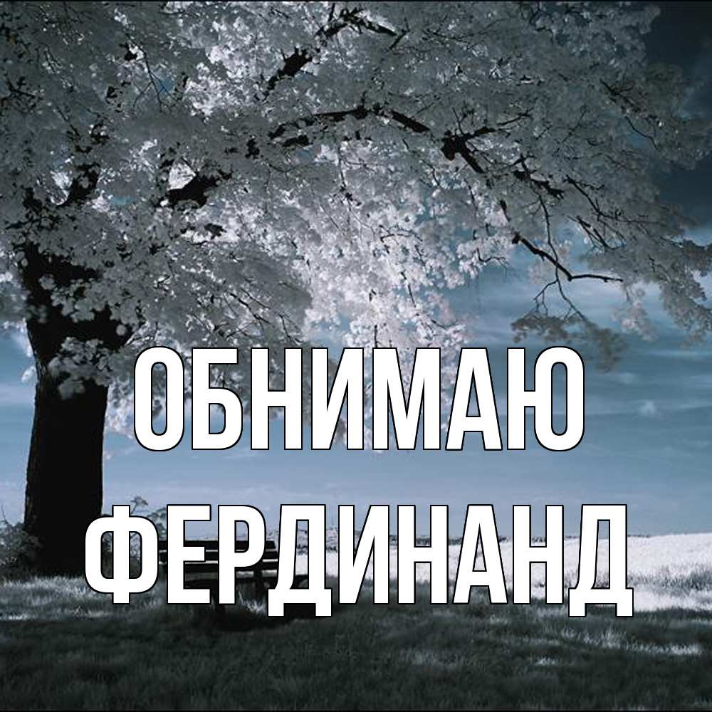 Открытка  с именем. Фердинанд, Обнимаю  