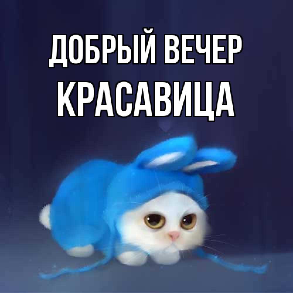 Открытка  с именем. Красавица, Добрый вечер  
