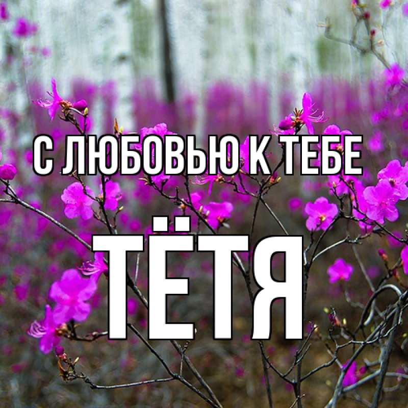 Картинка С любовью к тебе, Тётя
