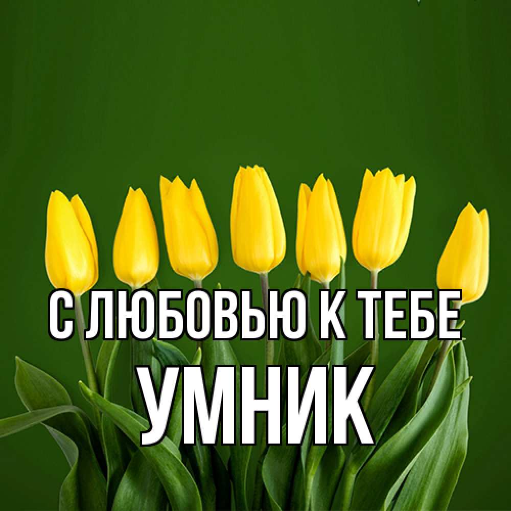 Открытка  с именем. Умник, С любовью к тебе  