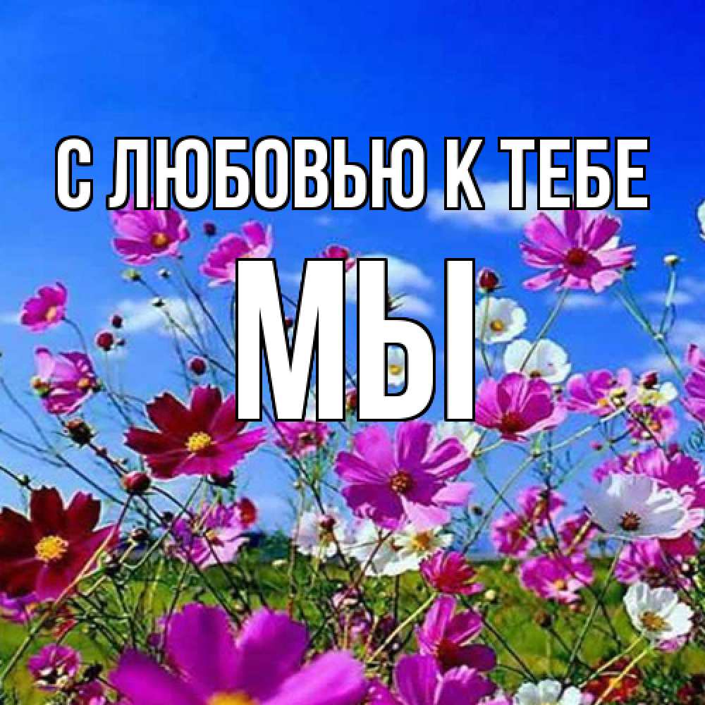 Открытка  с именем. Мы, С любовью к тебе  