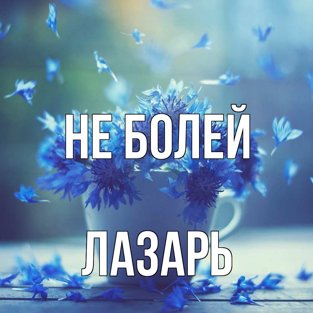 Открытка  с именем. Лазарь, Не болей  