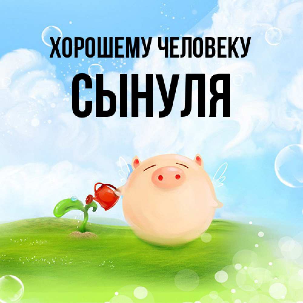 Открытка  с именем. Сынуля, Хорошему человеку  