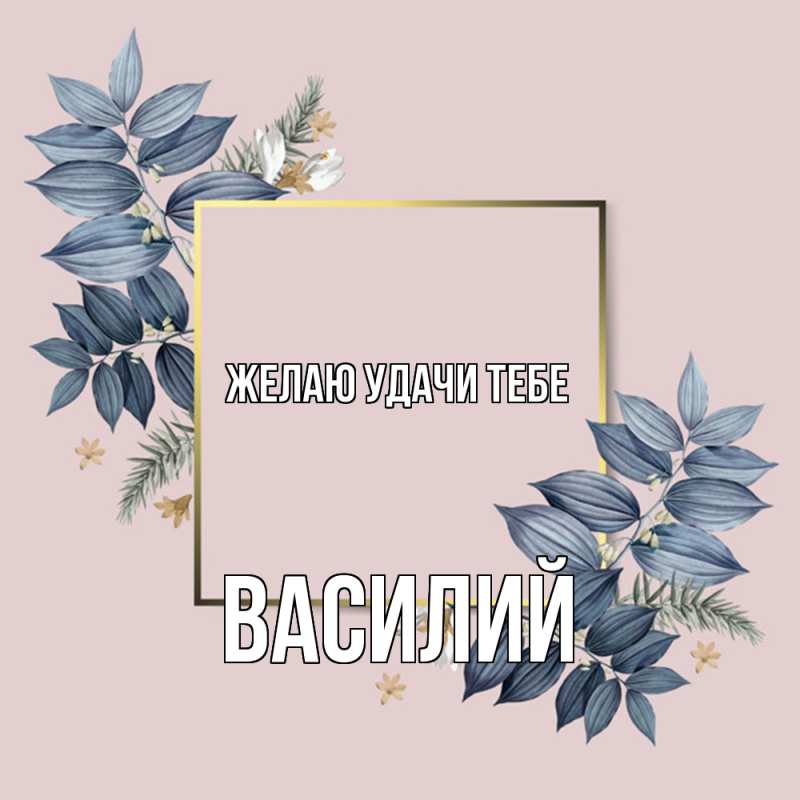 Картинка Желаю удачи тебе, Василий