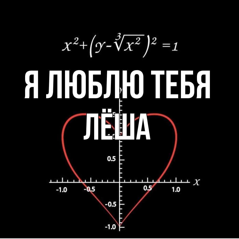 Открытка  с именем. Лёша, Я люблю тебя  