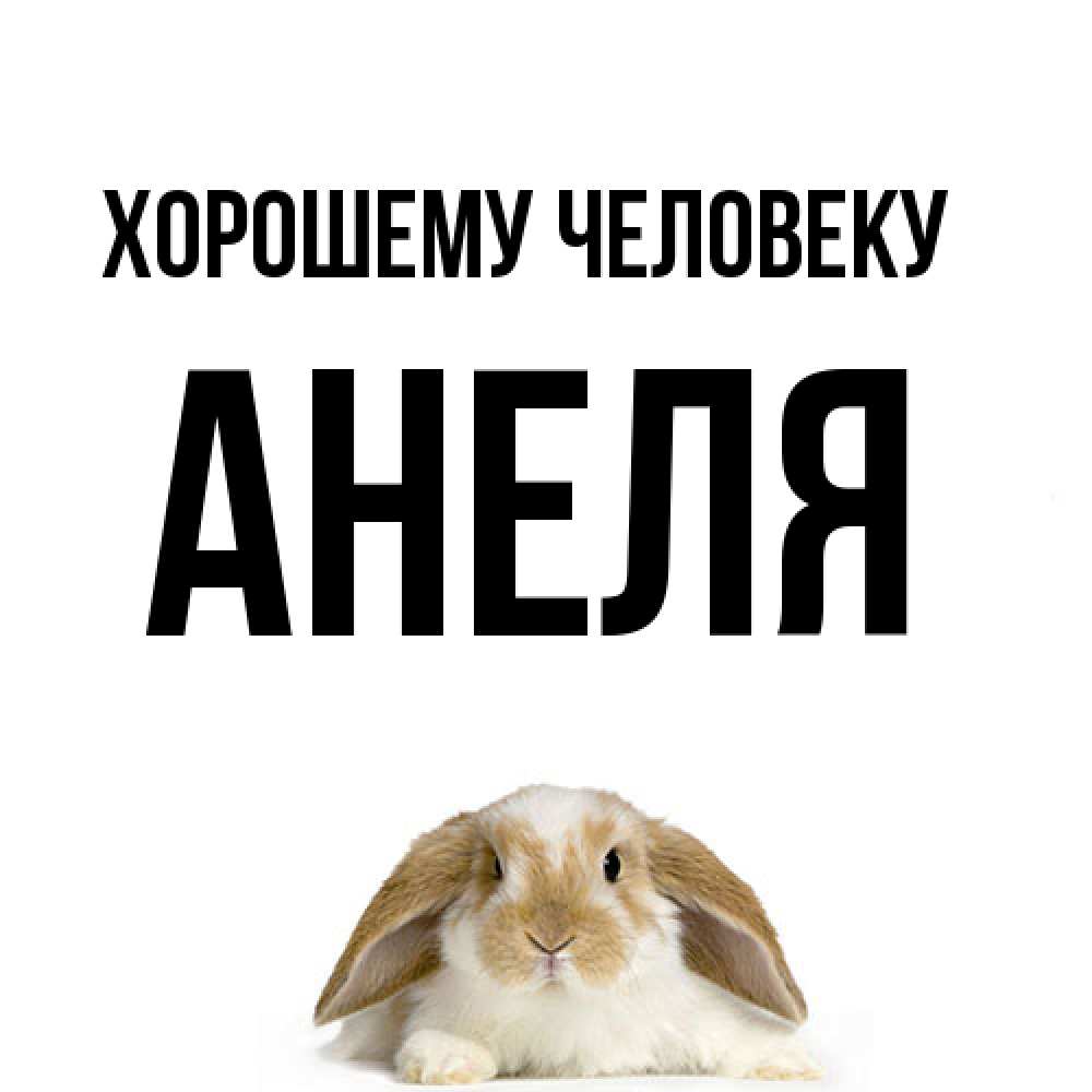 Открытка  с именем. Анеля, Хорошему человеку  