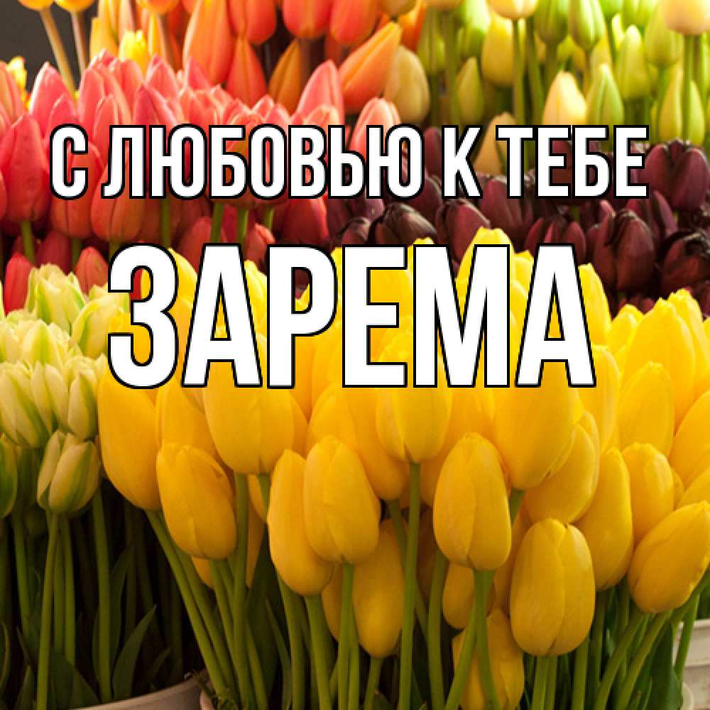 Открытка  с именем. Зарема, С любовью к тебе  