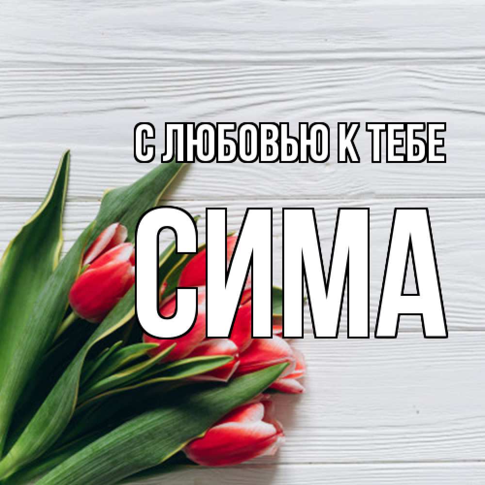 Открытка  с именем. Сима, С любовью к тебе  