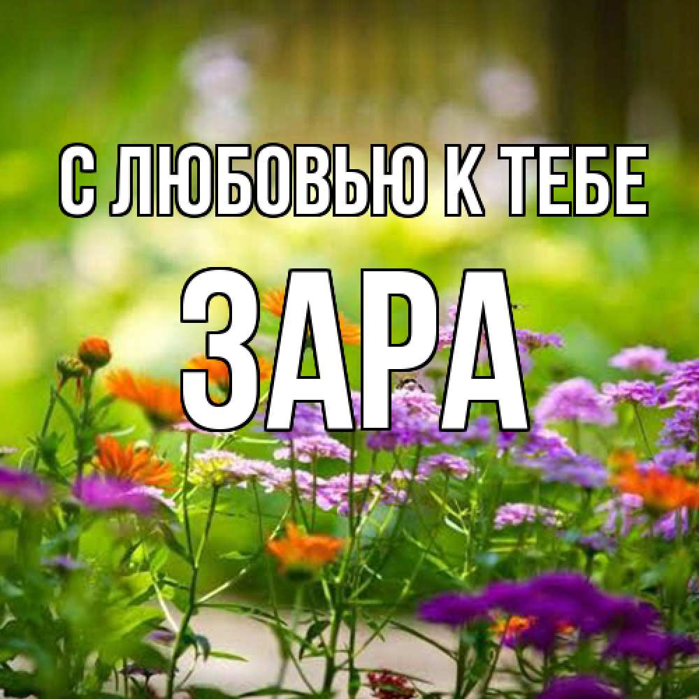 Открытка  с именем. Зара, С любовью к тебе  
