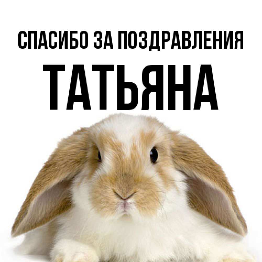 Открытка  с именем. Татьяна, Спасибо за поздравления  