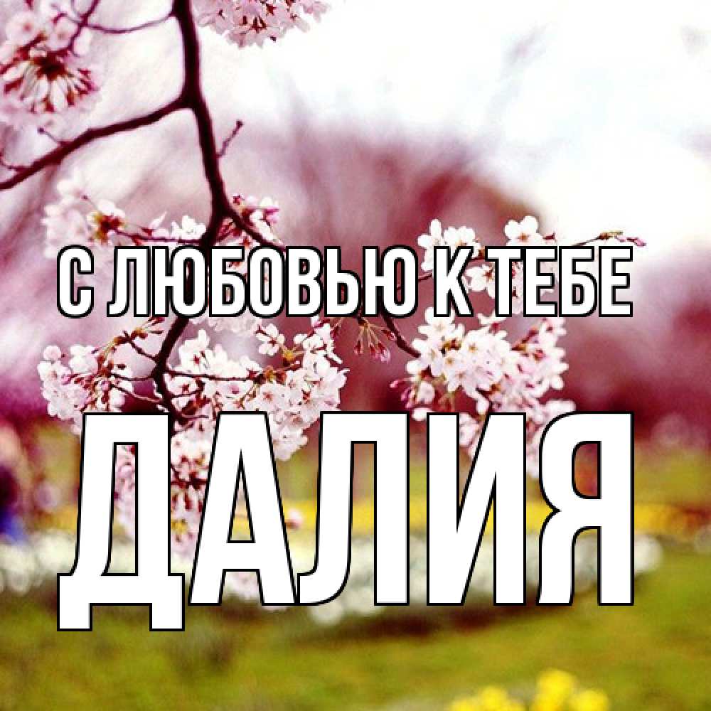 Открытка  с именем. Далия, С любовью к тебе  