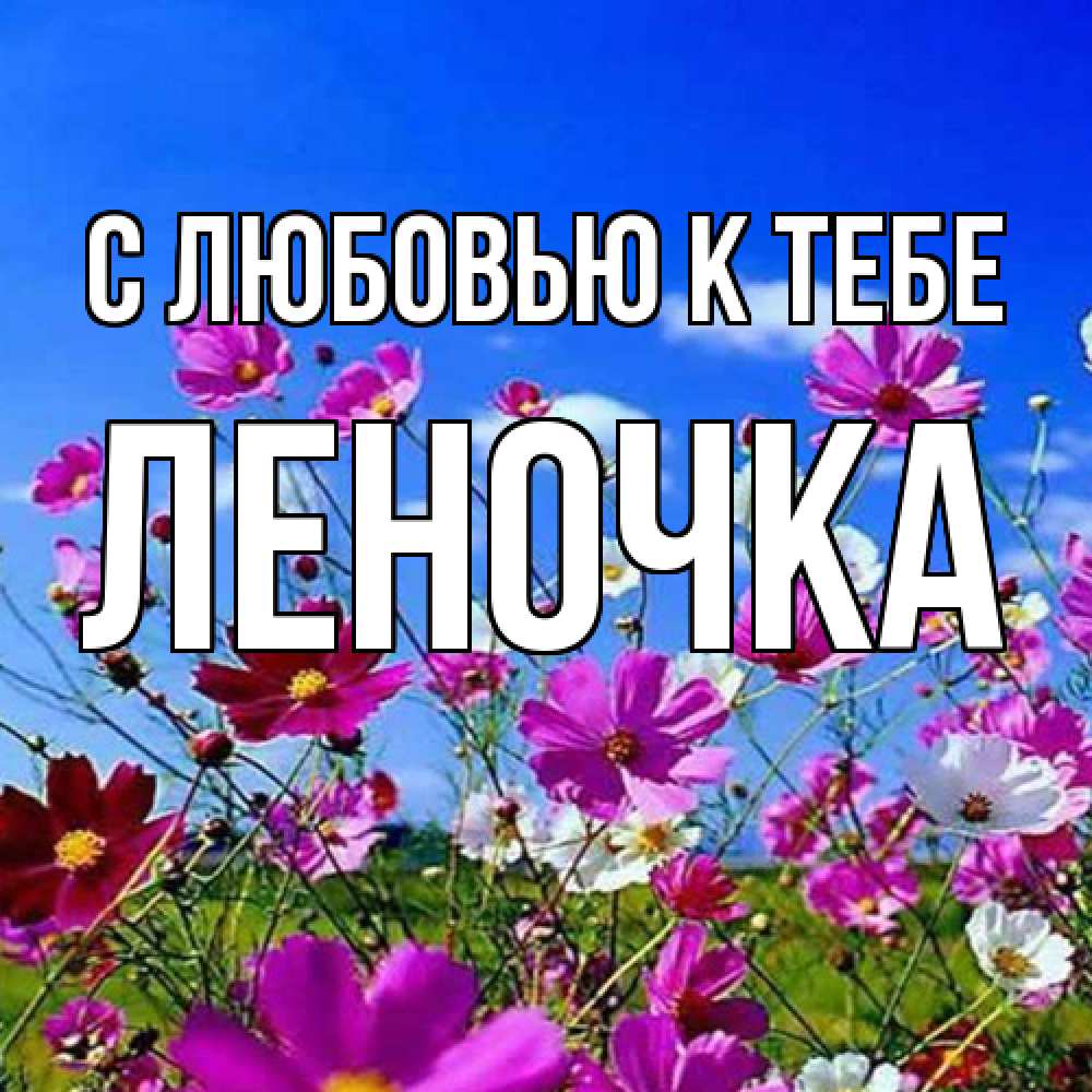 Открытка  с именем. ЛЕНОЧКА, С любовью к тебе  