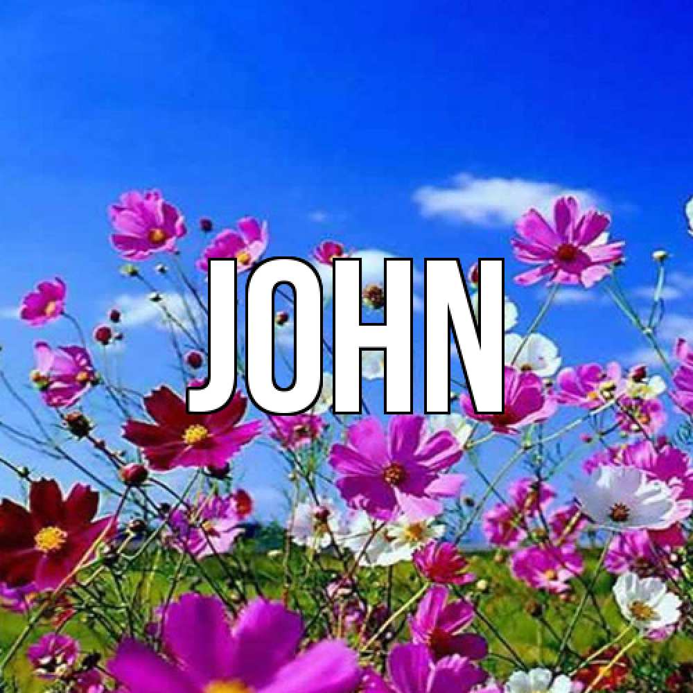 Открытка  с именем. John, Главная  