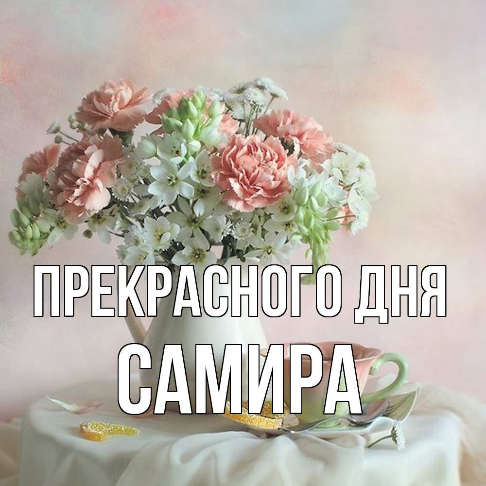 Открытка  с именем. Самира, Прекрасного дня  