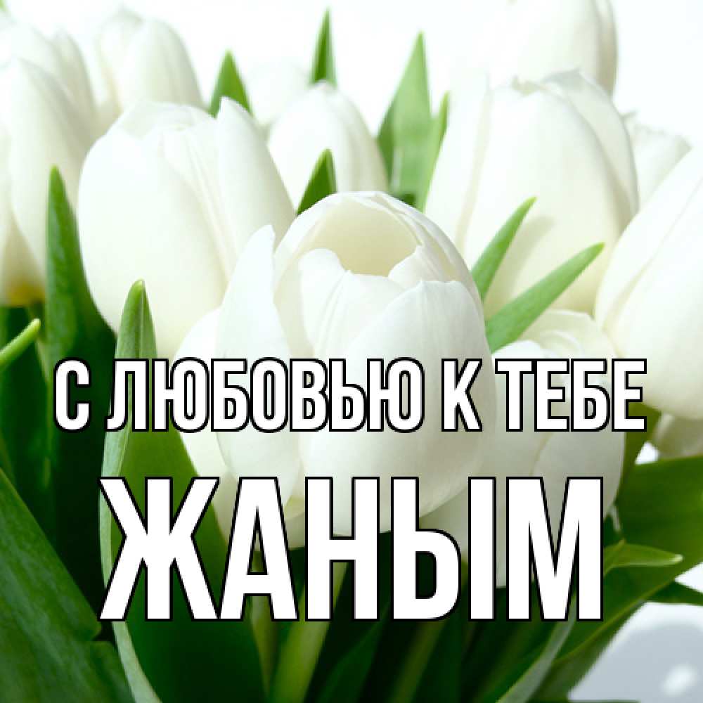 Открытка  с именем. Жаным, С любовью к тебе  