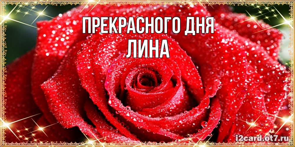 Открытка  с именем. Лина, Прекрасного дня  