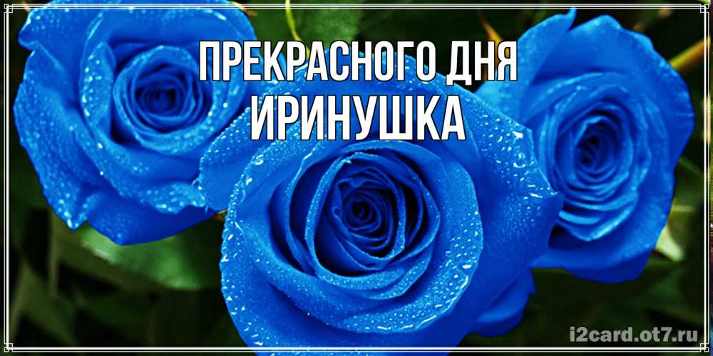 Открытка  с именем. Иринушка, Прекрасного дня  