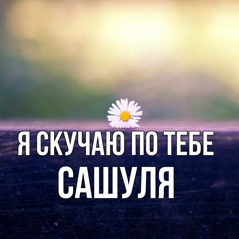 Открытка  с именем. Сашуля, Я скучаю по тебе  