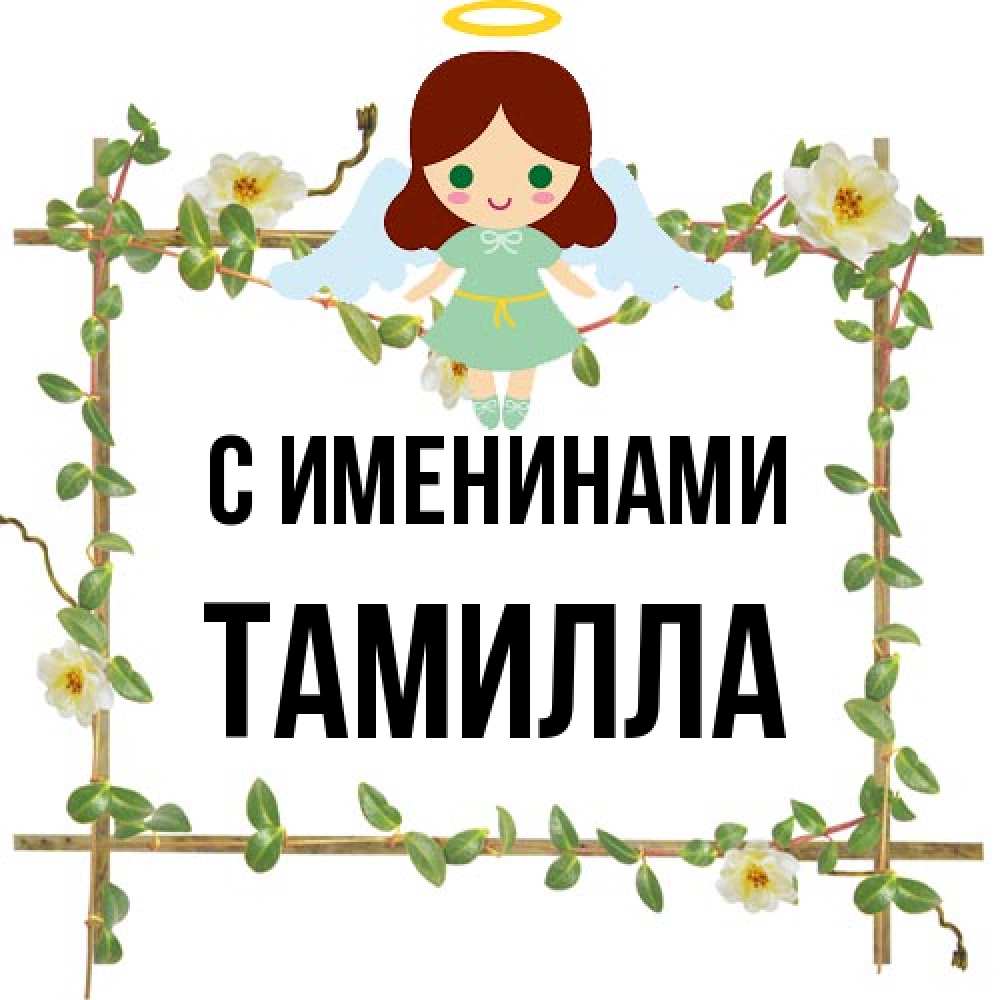 Открытка  с именем. Тамилла, С именинами  