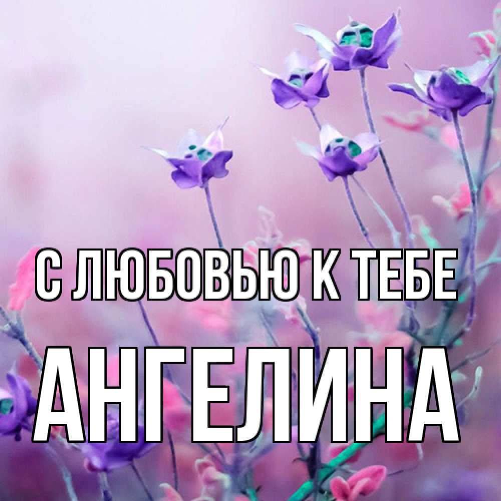 Открытка  с именем. Ангелина, С любовью к тебе  