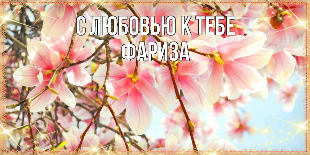 Открытка  с именем. Фариза, С любовью к тебе  
