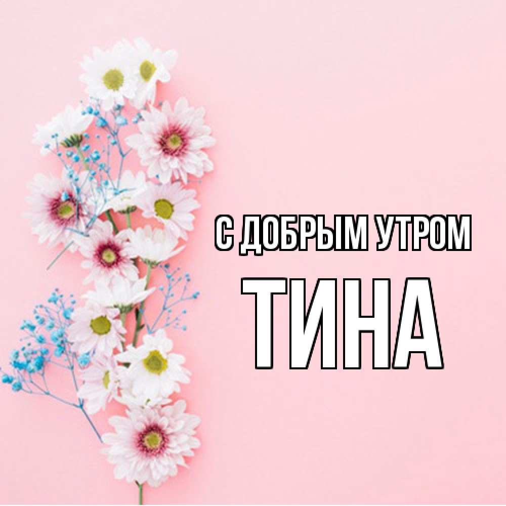 Открытка  с именем. Тина, С добрым утром  