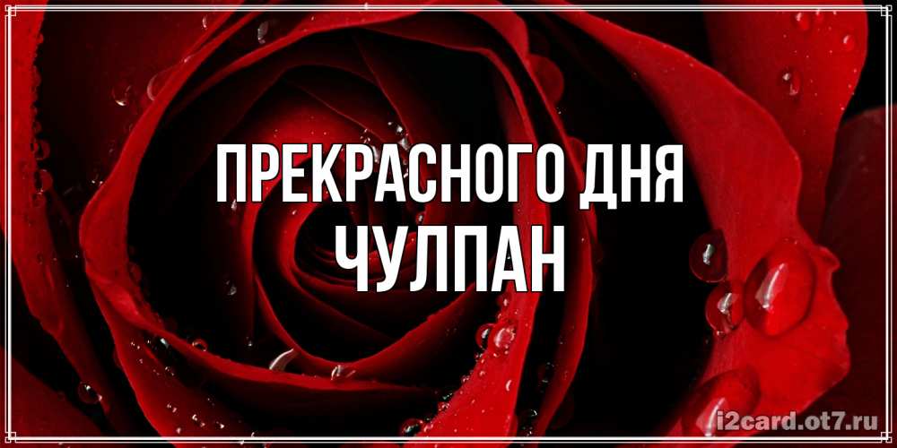 Открытка  с именем. Чулпан, Прекрасного дня  