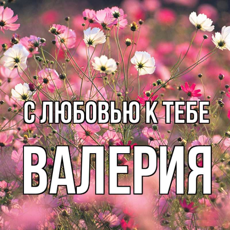 Открытка с именем, Валерия, С любовью к тебе