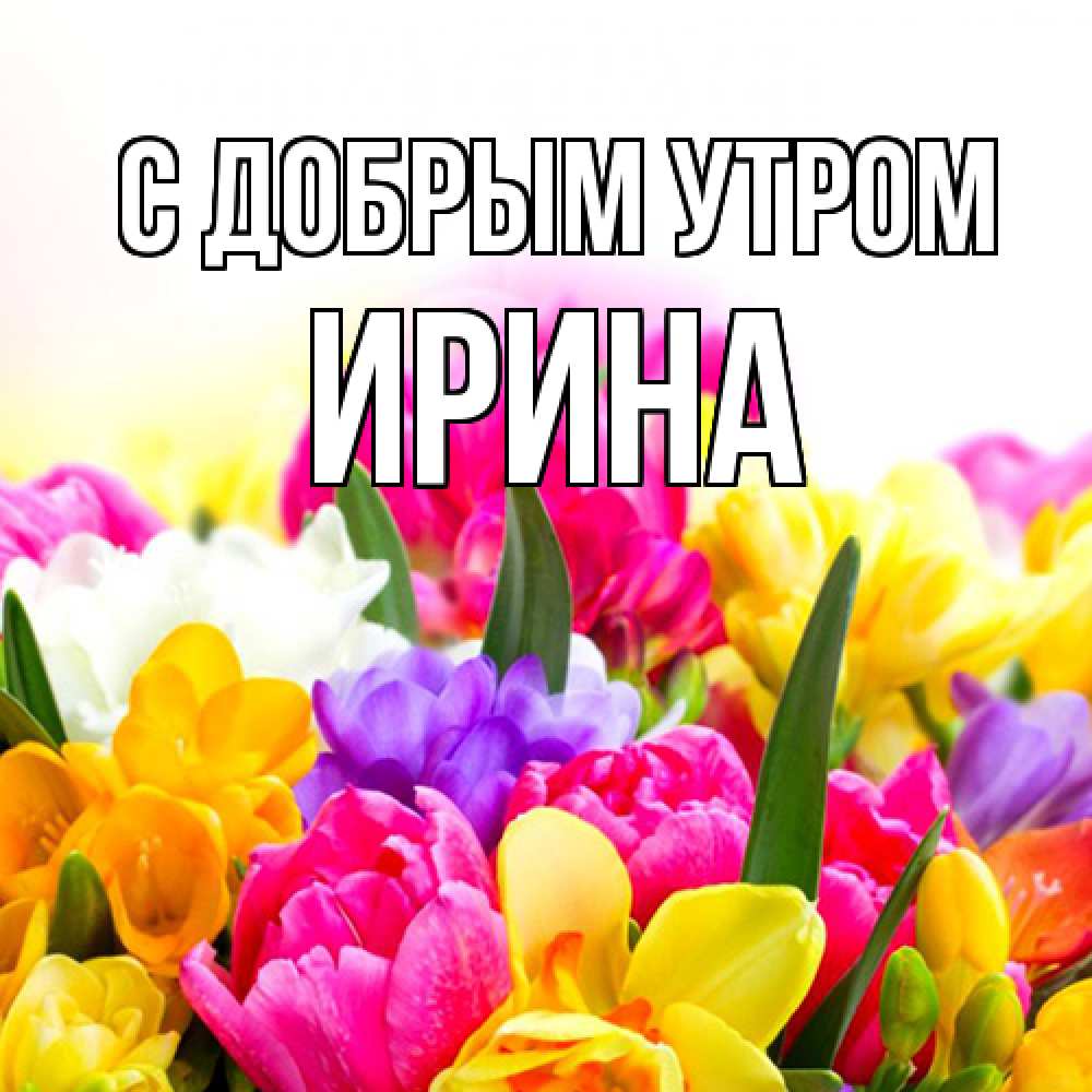 Открытка  с именем. Ирина, С добрым утром  