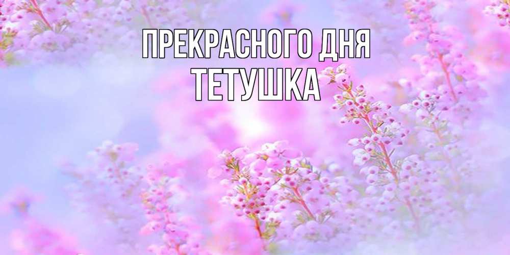 Открытка  с именем. Тетушка, Прекрасного дня  